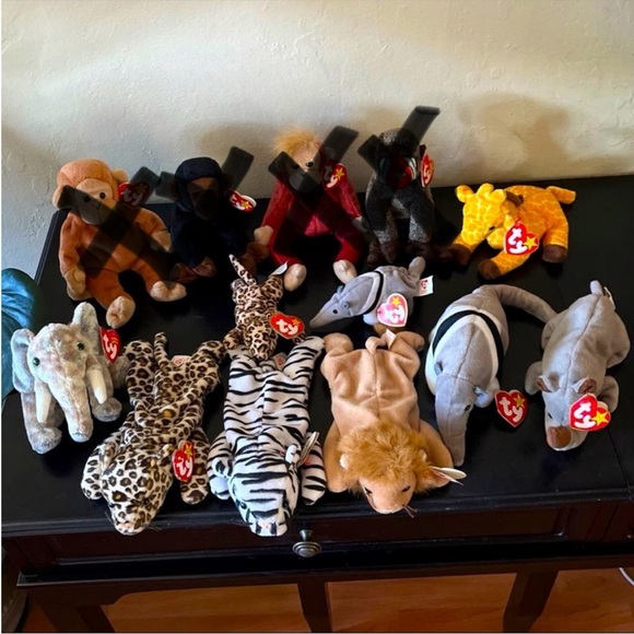 9 Ty Beanie Babies - Wild Animals Bundle - Picture 1 of 9